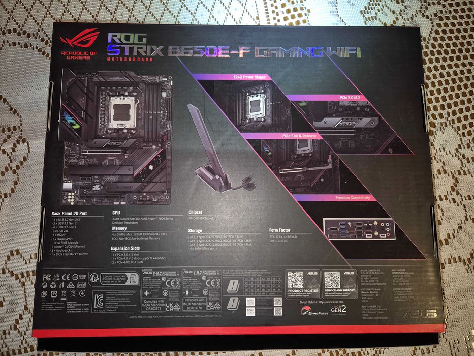 Placa de baza ASUS ROG STRIX B650E-F GAMING WIFI  Socket AM5