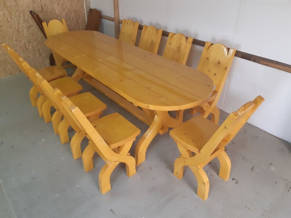 " Mobilier Gradina" set masa + 10 scaune (masa cu scaune)