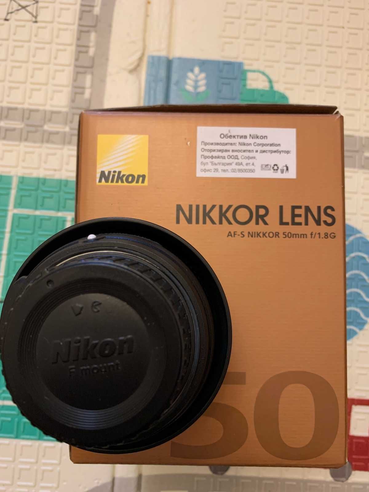 Обектив Nikkor 50 F 1.8 G почти нов