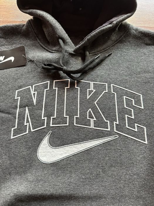 Мъжки суитчер Nike в графитеносиво,памучен и с вата