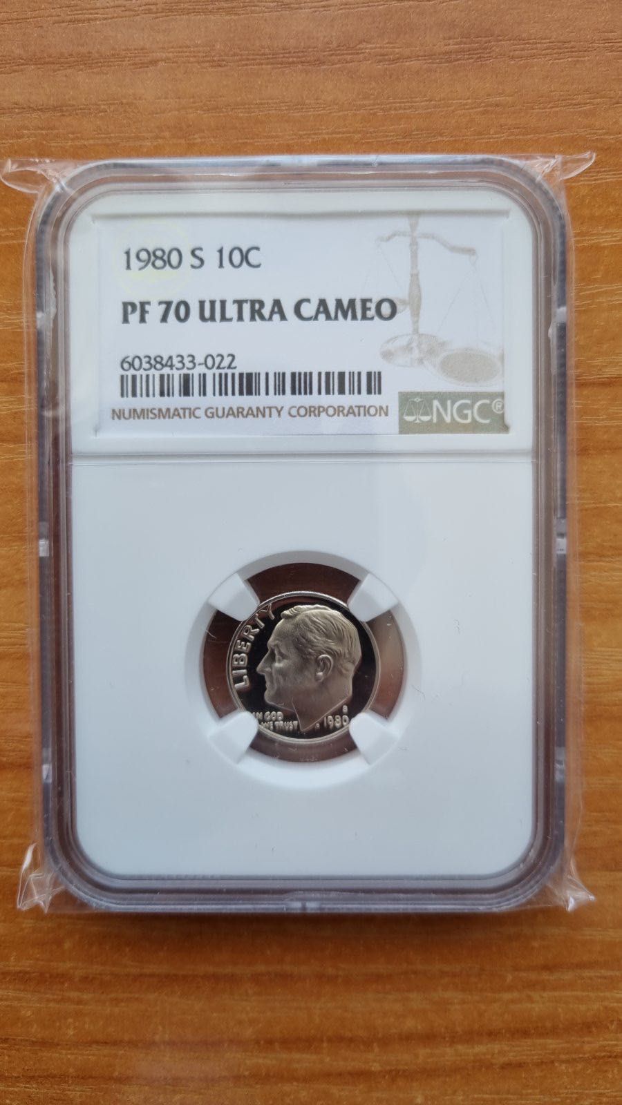 Монета 1980 Roosevelt Dime 10C PF70 Ultra Cameo TOP POP!!!