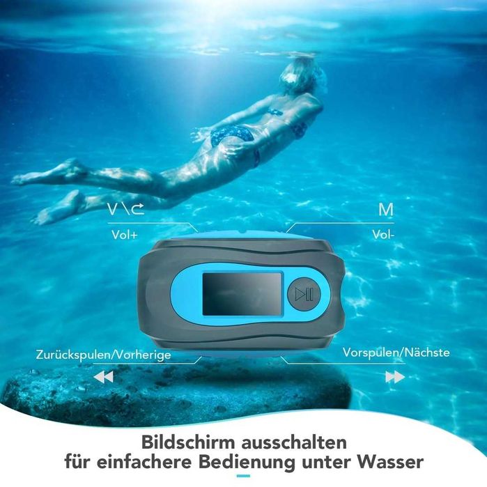 Player MP3 Impermeabil, Player Muzical MP3 HiFi de 8 GB