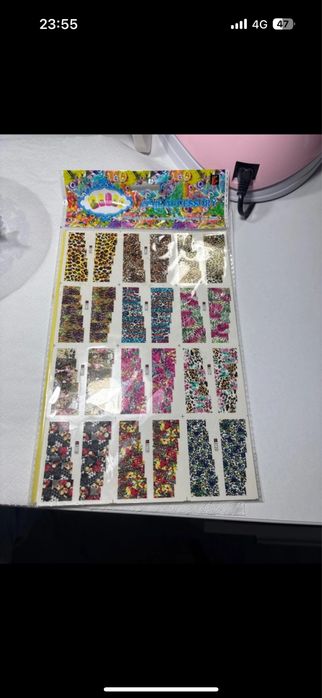 Accesorii unghii, tatuaje, carton invatare model