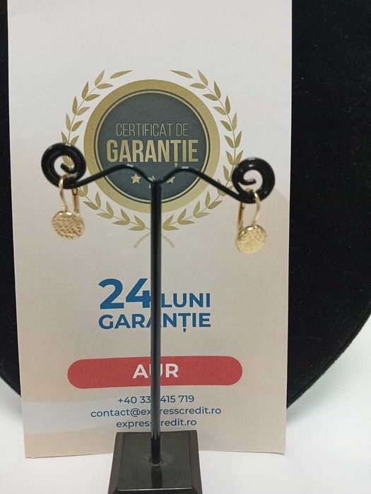 (AG33) Cercei Aur 14K Garantie 2 Ani