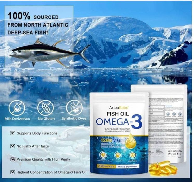 Omega 3,fish oil,240 ta softgel1280 mg,,omega,омега 3,baliq yogi