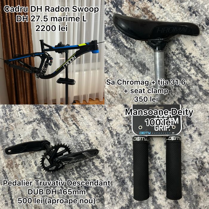 Piese bicicletă Downhill/Enduro – suspensii, roți, cauciucuri, cockpit