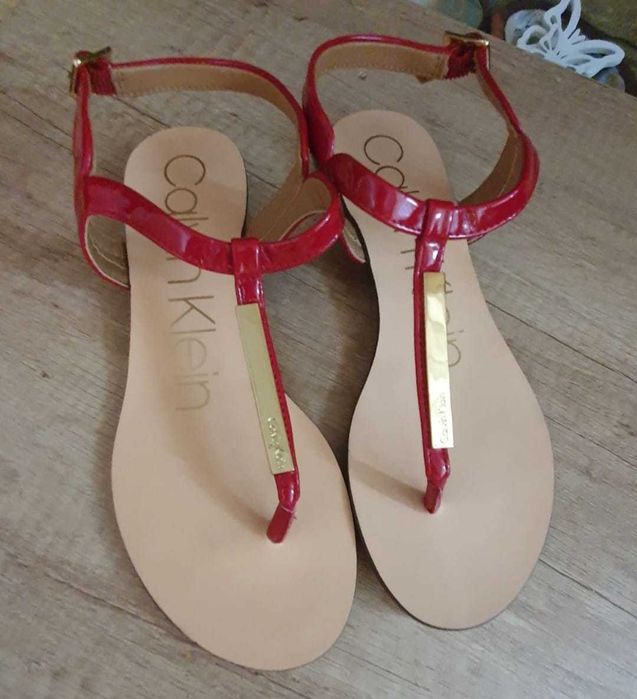 Sandale Cakvin Klein originale ,rosii, dama,nr.36