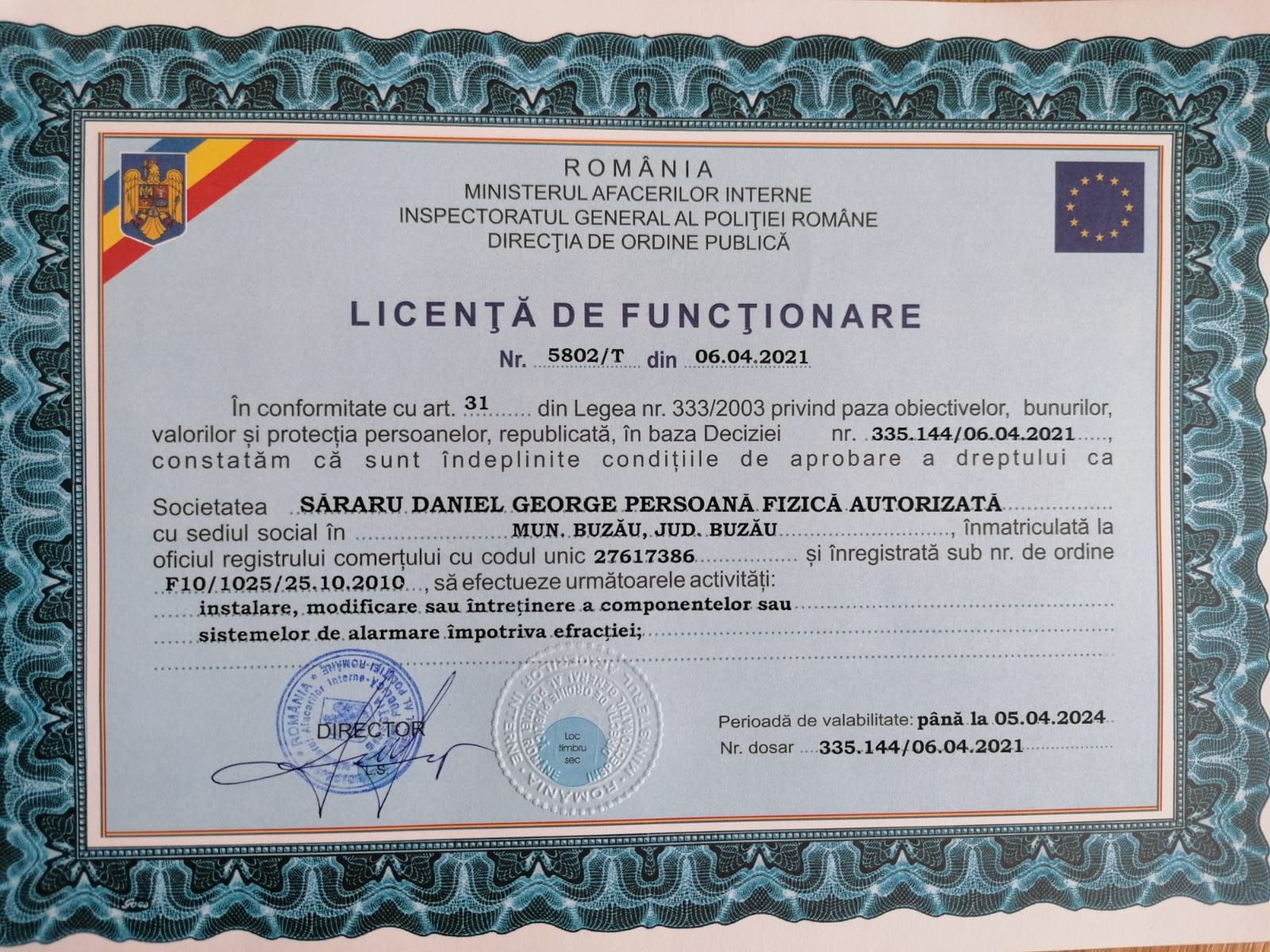 Electrician fotovoltaice, automatizari, inst. electrice, PRAM  a. ANRE