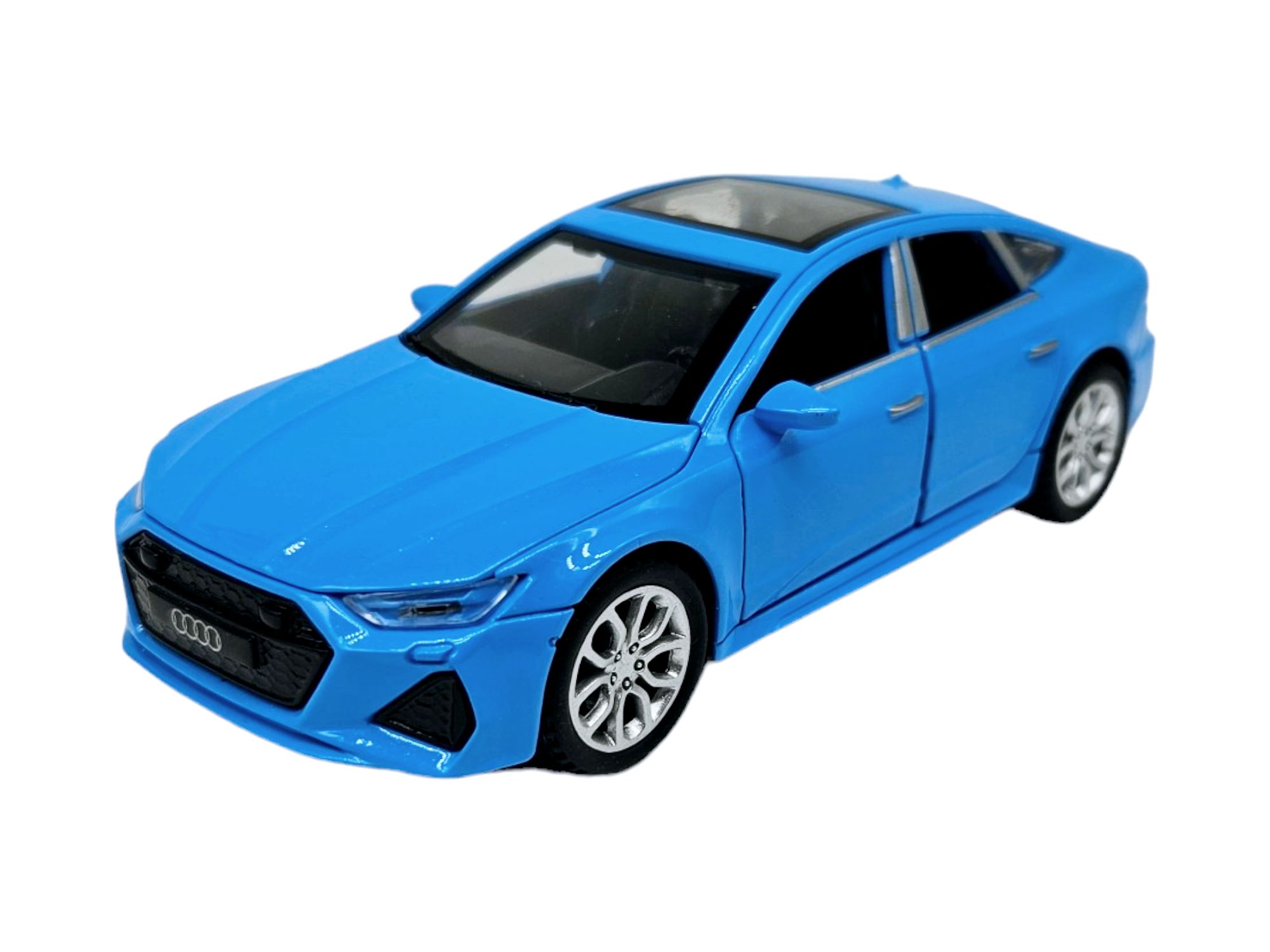 Masina metalica Audi A7,sunete si lumini,usi mobile, 16cm,Blue