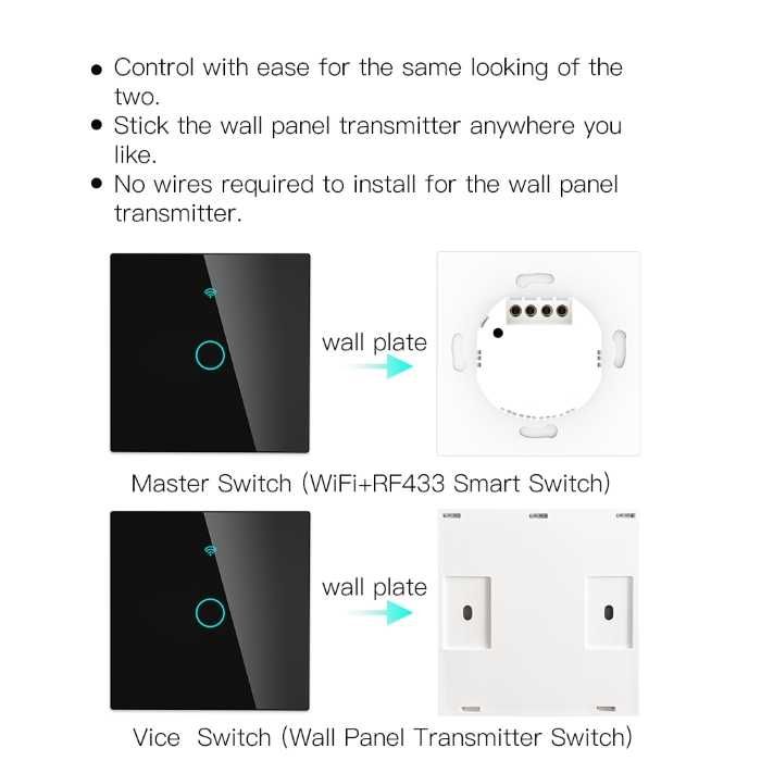 WiFi сензорен ключ за осветление + RF контрол