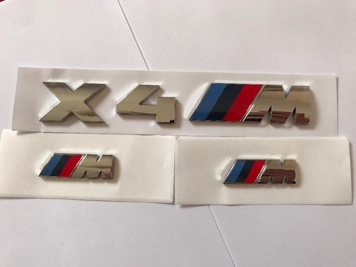 Set Emblema BMW X4M aripi/spate abs originale crom