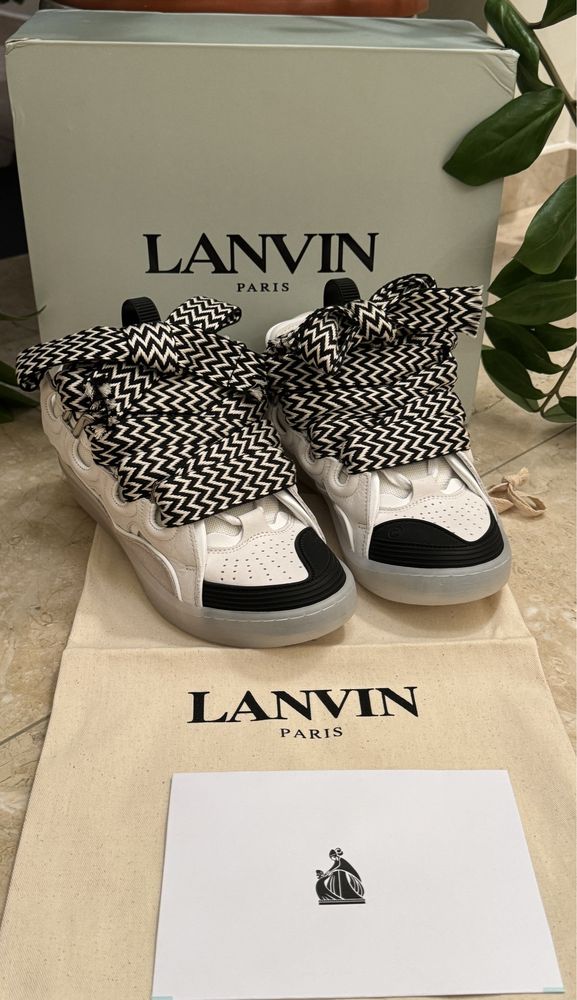 Lanvin Curb Black White Marimi 36-45 in stoc acum