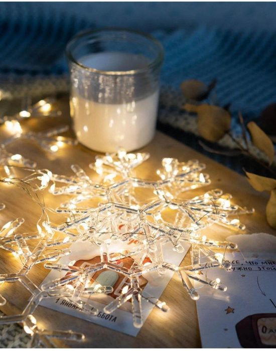 Гирлянда Снежинка Нить