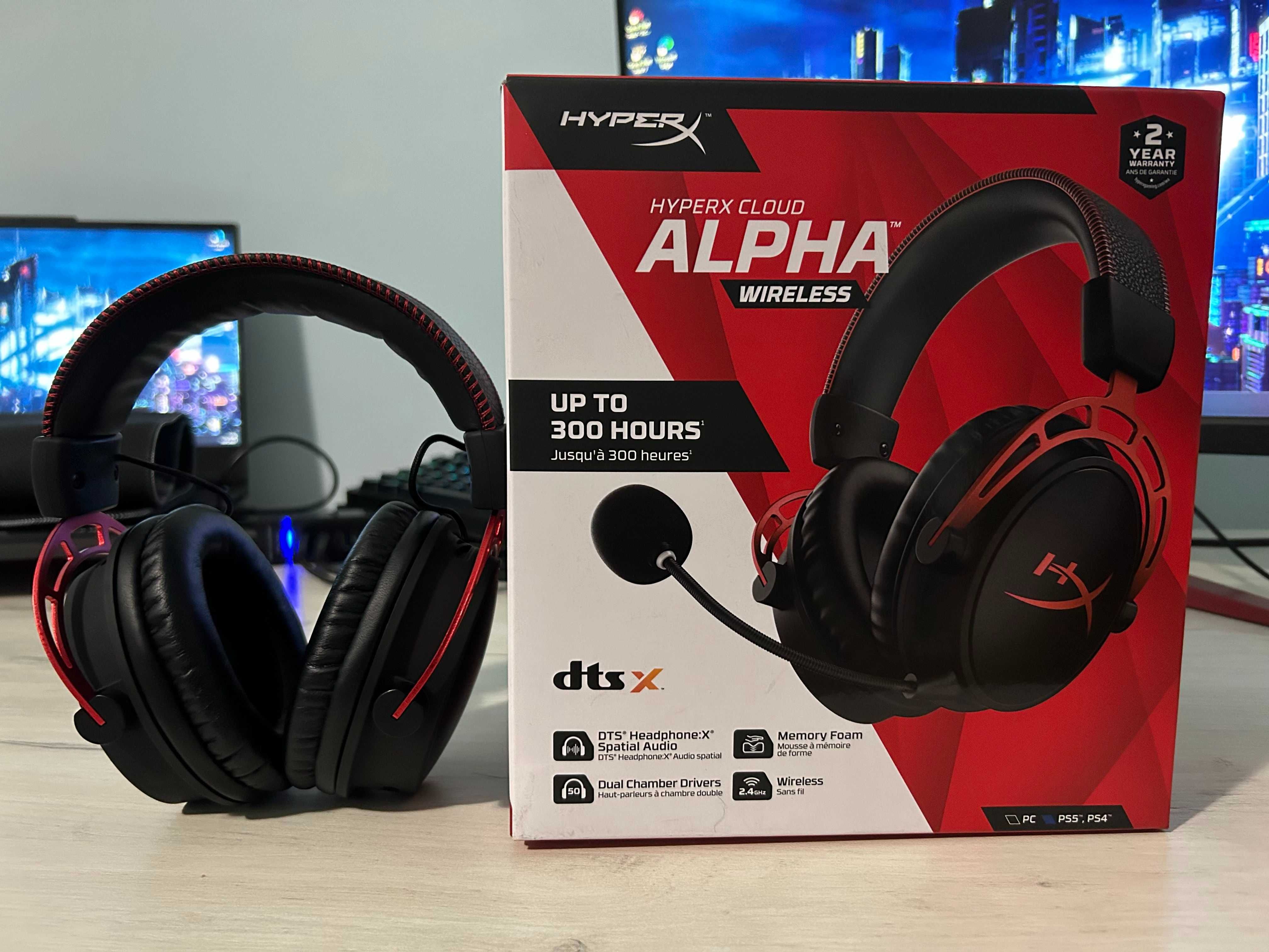 Беспроводная компьютерная гарнитура HyperX Cloud Alpha Wireless