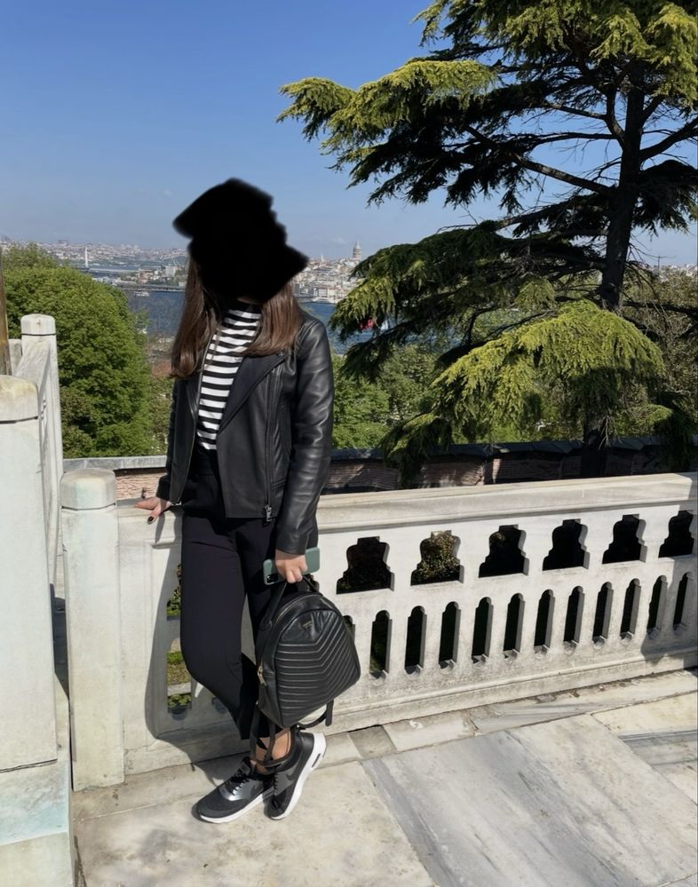 Geacă de piele de damă Massimo Dutti - XS - Neagră