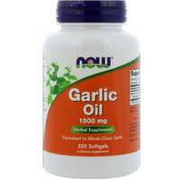 Чесночное масло, Now Foods, Garlic oil, 1500 мг, 250 капсул