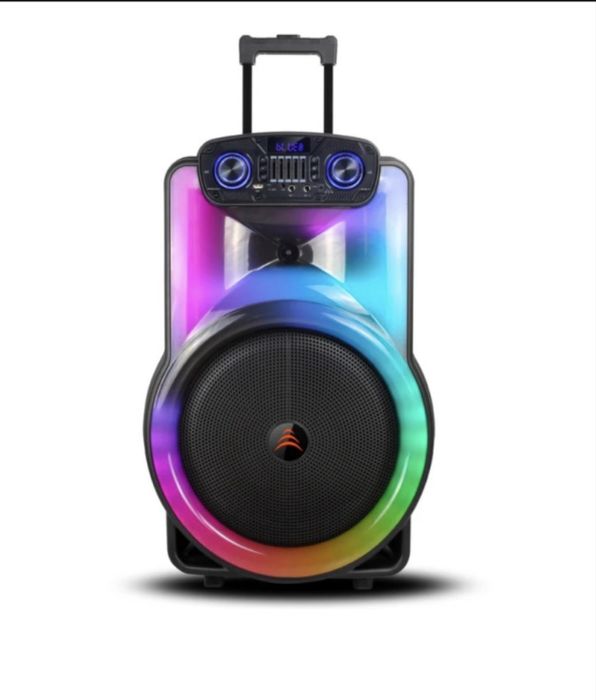 Караоке тонколона с bluetooth и цветомузика 15 два безжични микрофона