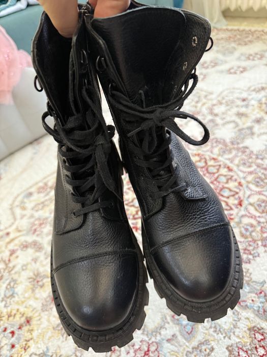 Осенние сапоги из натуральной кожи