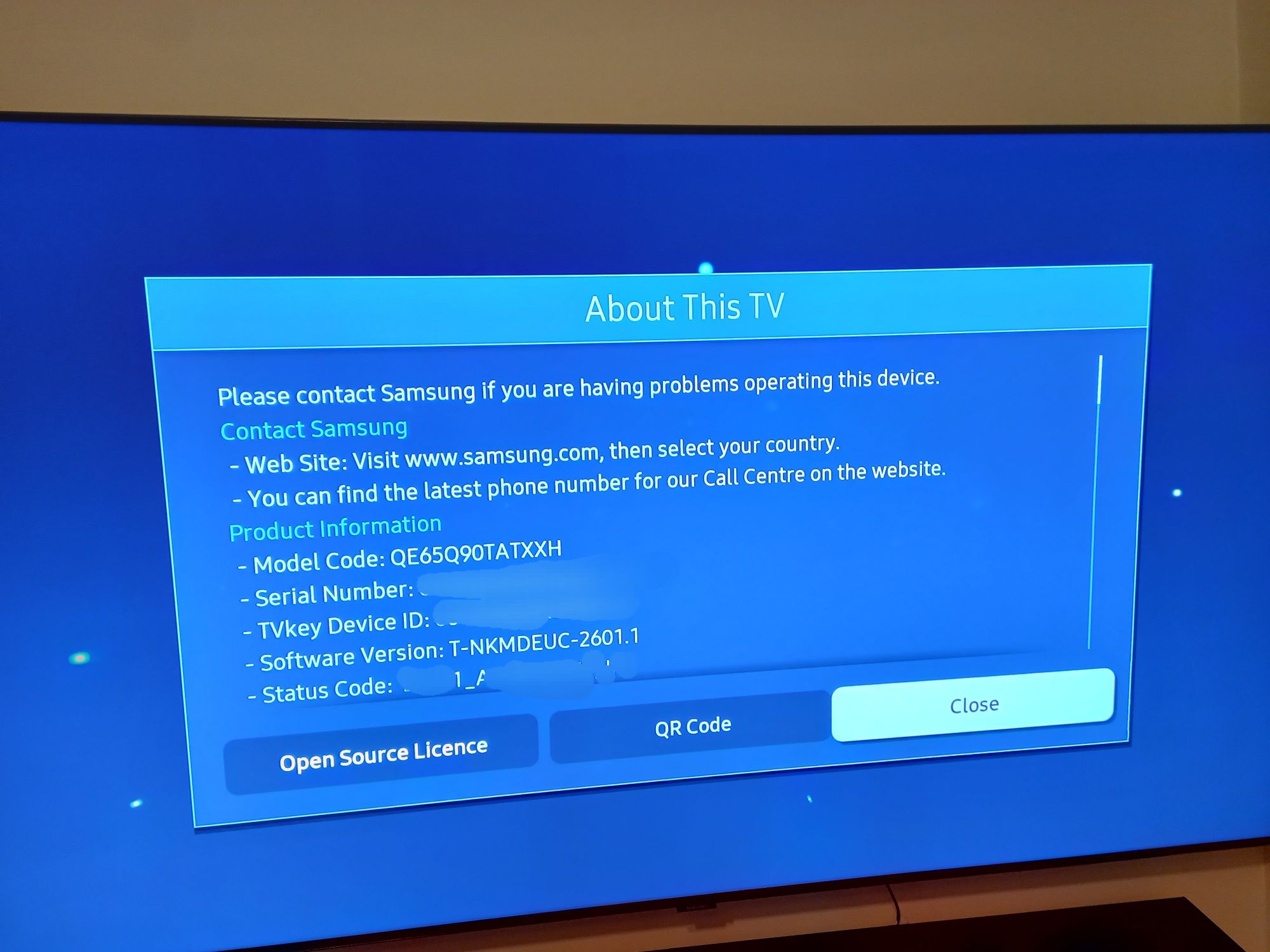 Телевизор 165см Samsung QLED QE65 Q90 TA