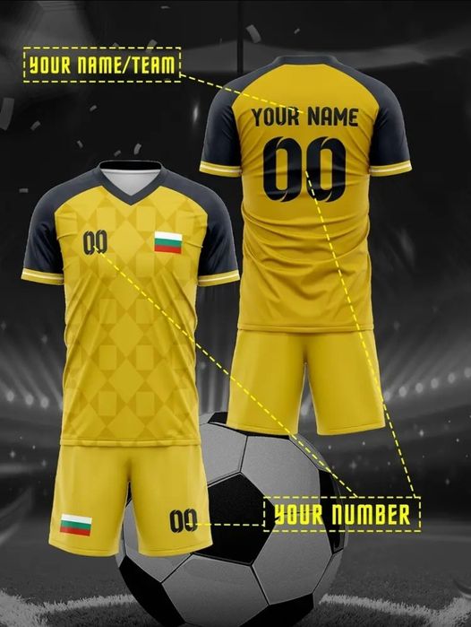 Изработка на персонален футболен екип  с номер и име -различни модели