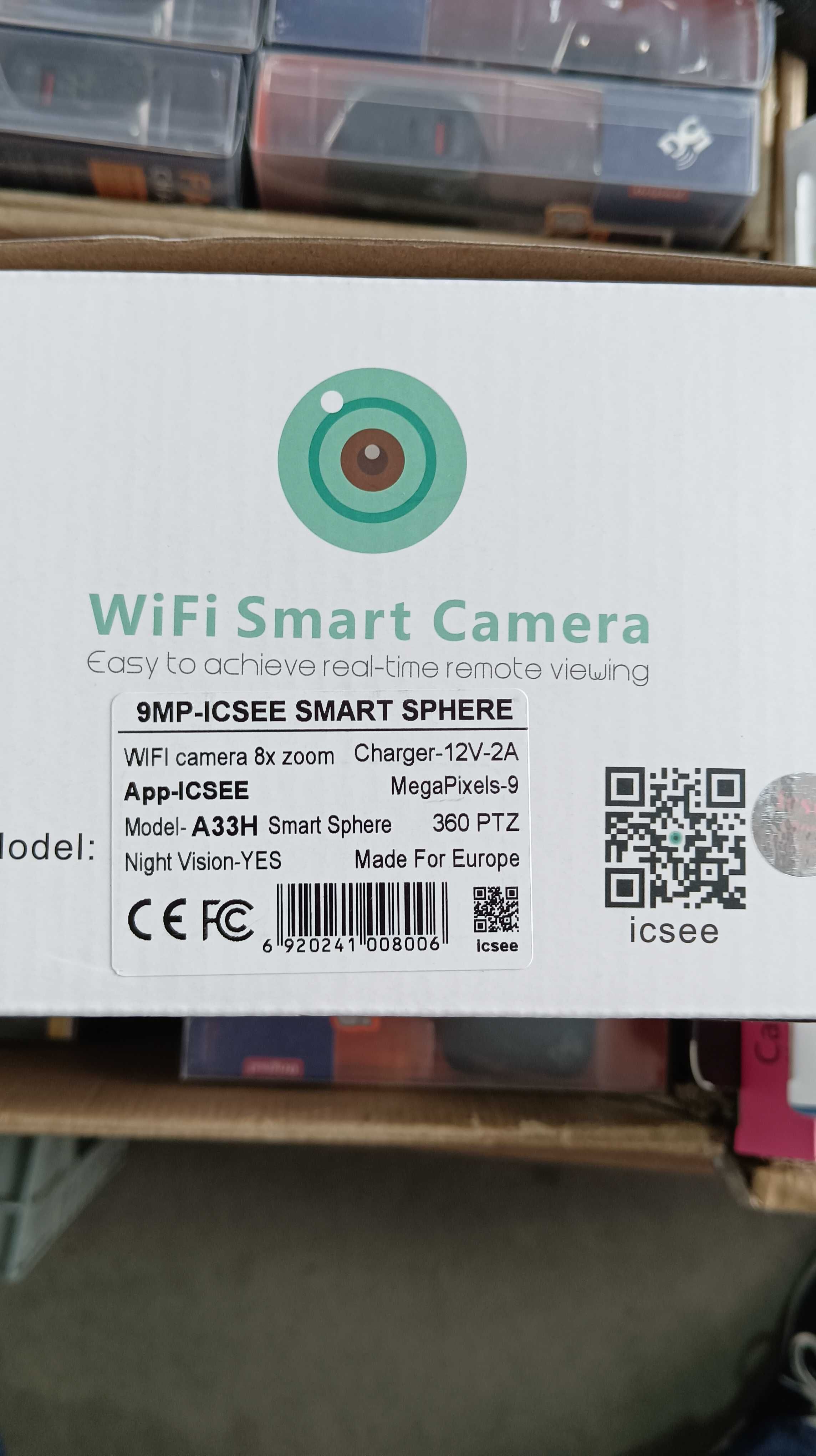 Двойна камера с двойна леща 8 zoom зум WiFi iCSee безжична камера 9MP