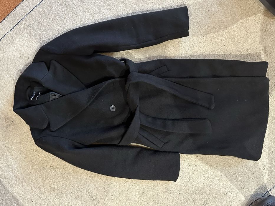 Дамско черно палто Sinsay XXS