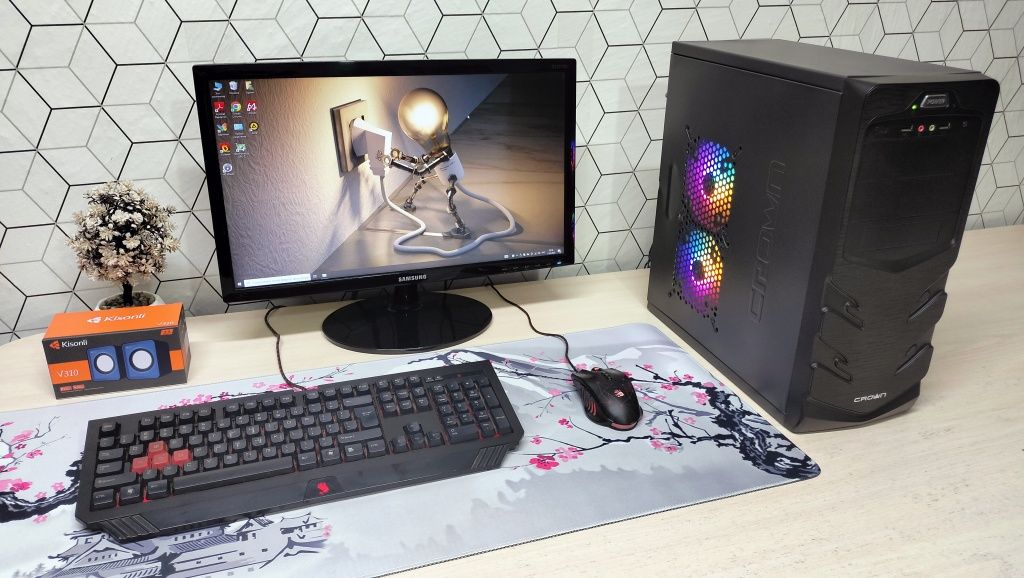 Intel Core i7, GTX 1050 Ti, 16 GB RAM, SSD, HDD Компьютер в комплекте