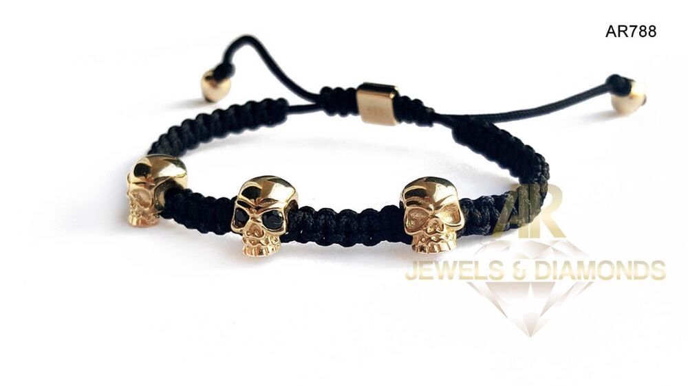 Vand bratara AUR 14 K ARJEWELS SKULL Collection AR788