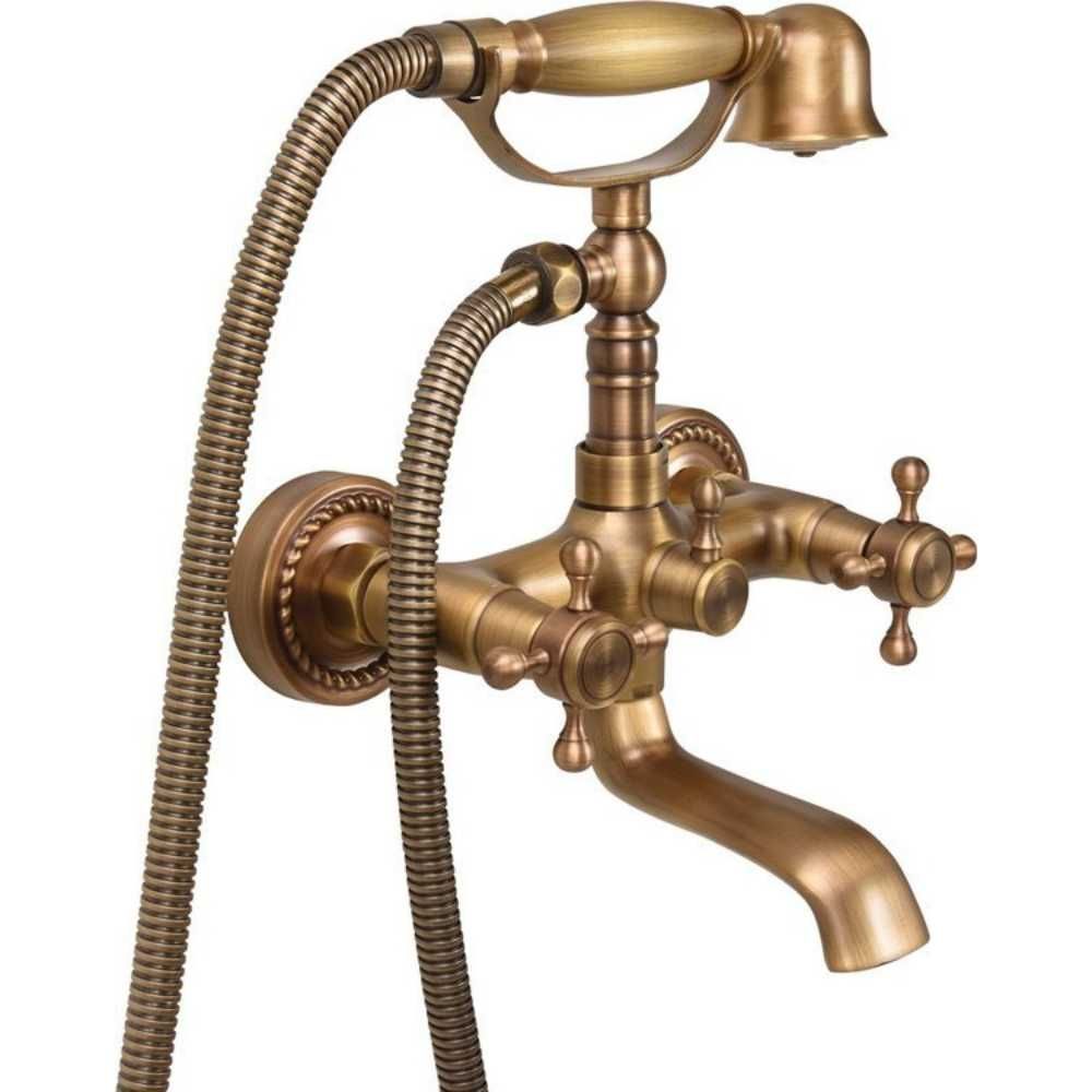 Смесител за баня с душ слушалка Fala Retro Bronze 1