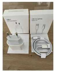 set incarcator 20w fast charge iPhone adaptor type c + cablu incarcare