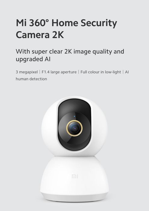 Xiaomi Mi 360° EU  3 MP Wi-Fi Home Security Camera 2K