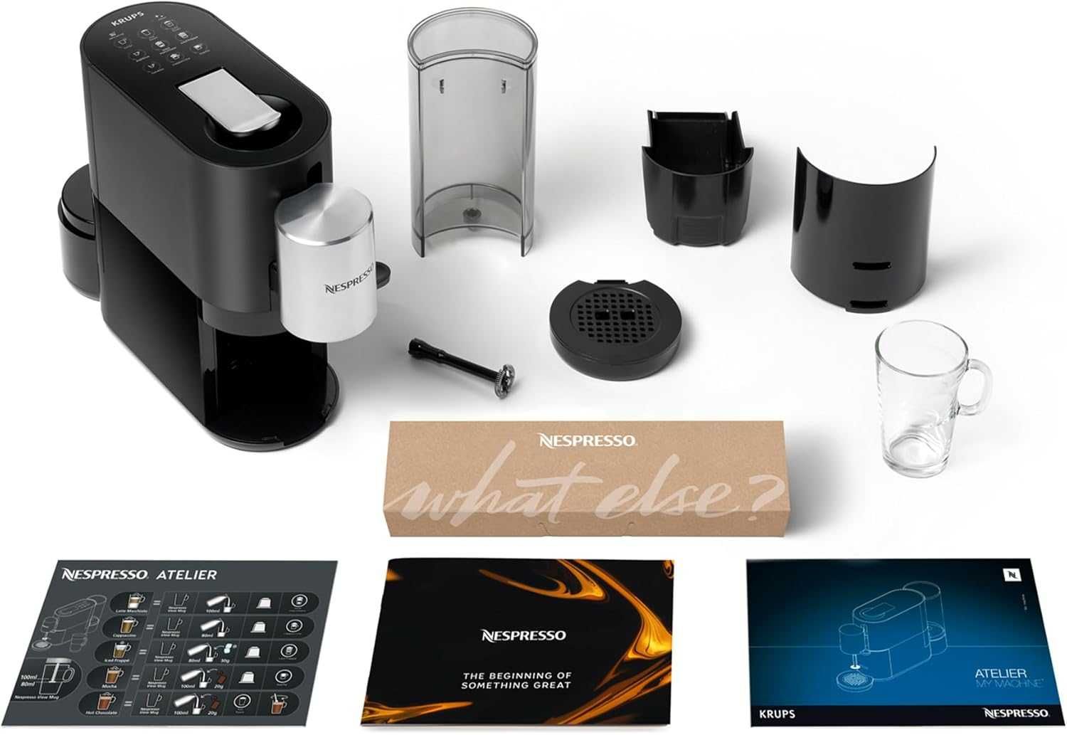 Кафемашина с капсули Krups XN8908 Nespresso Atelier,Разпенване на мляк
