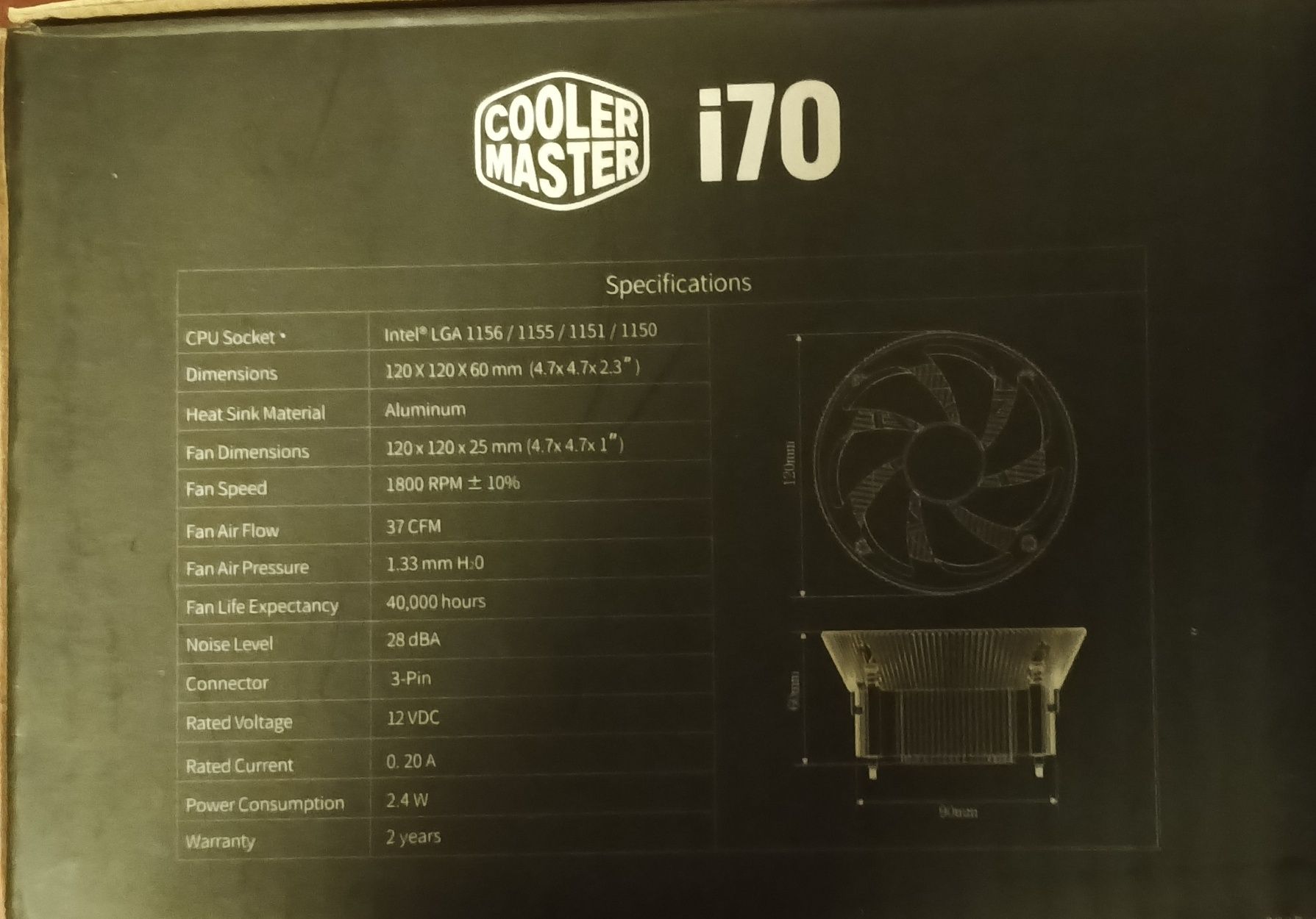 Продается кулер для CPU. Coller Master I70