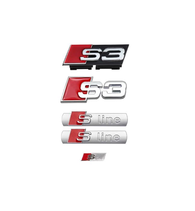Set embleme S3 / Sigla / Stema / Sticker / Ornament S line Audi Sline