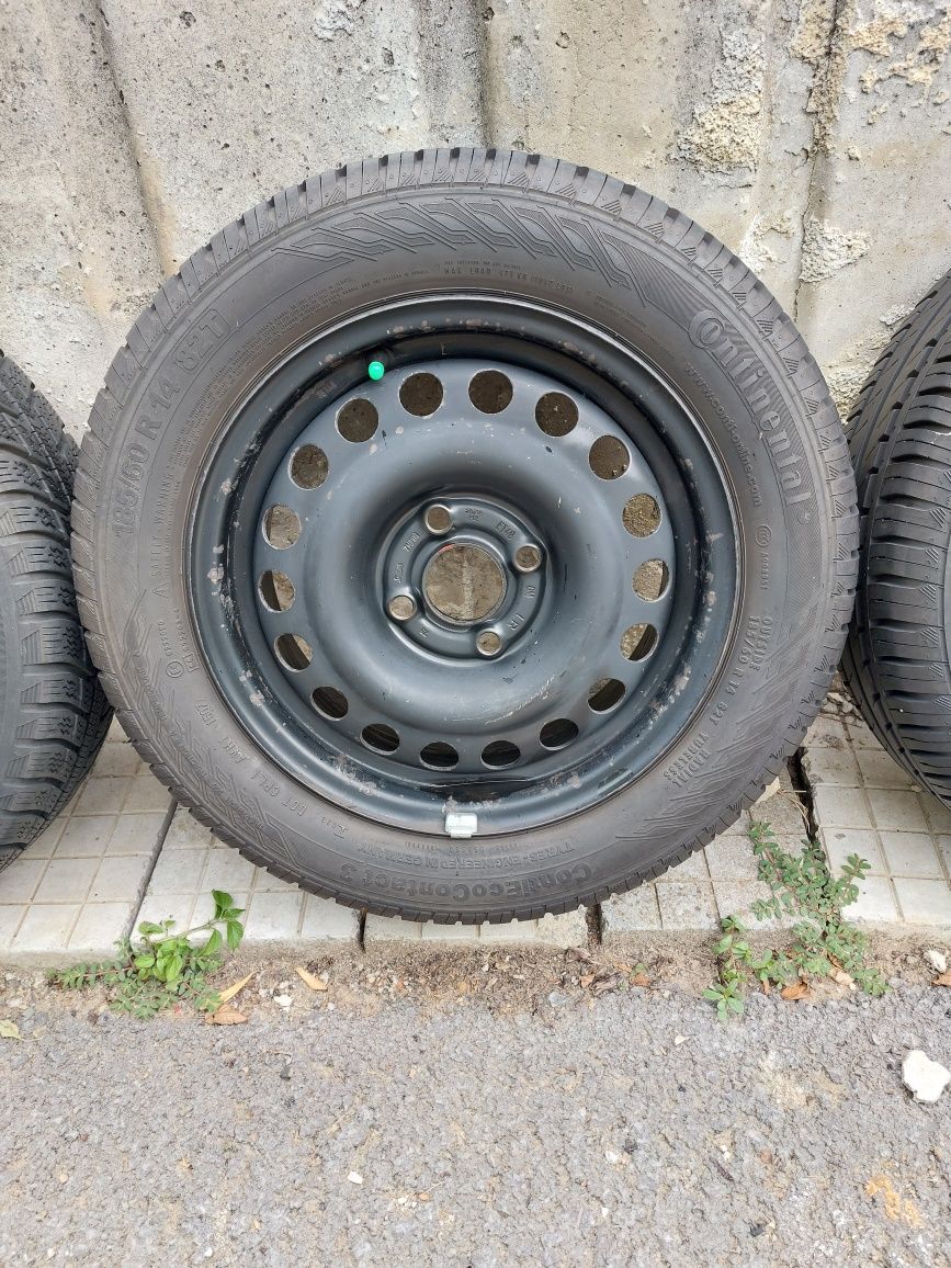 4 броя железни джанти 14" 4×100  за Opel