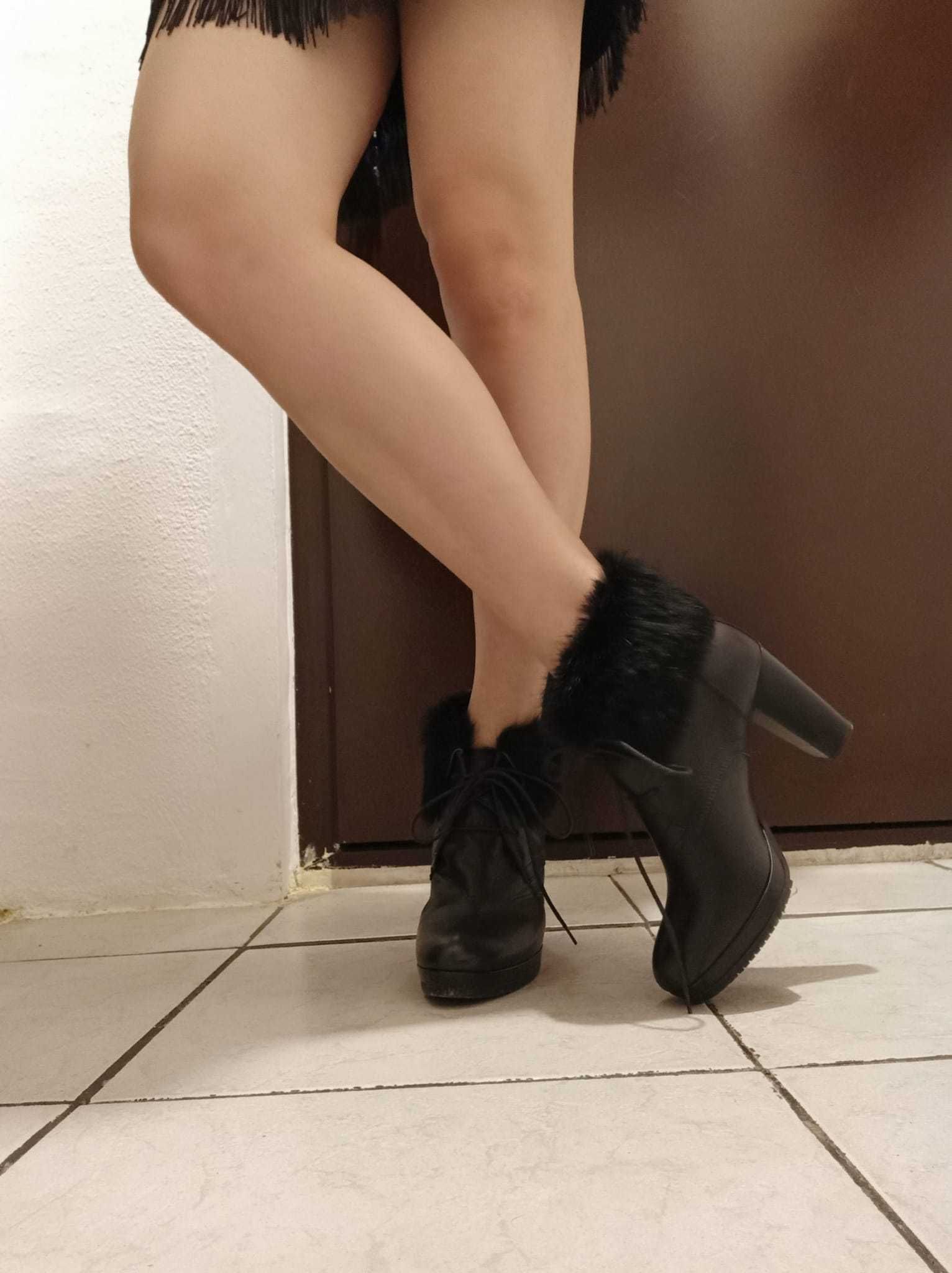 botine din piele cu blanita marimea 37