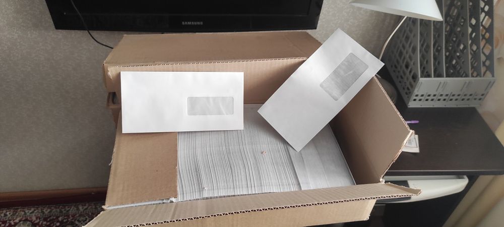 Конверт почтовый бумажный DL/E65 (110х220) с окном