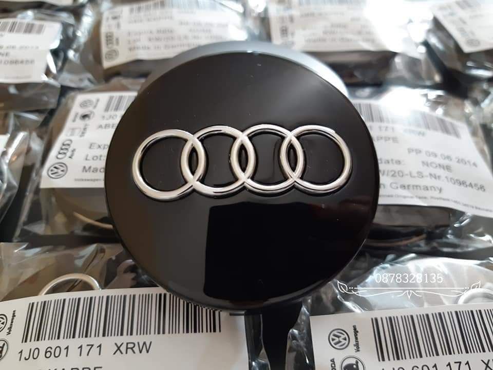 Капачки за Ауди 6см Сиви и черен гланц Audi A3 A4 A5 A6 sline