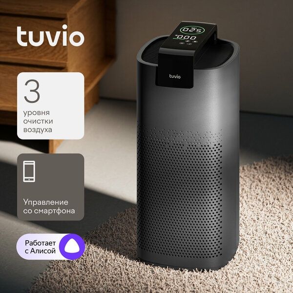 Очиститель воздуха с Wi-Fi, ионизацией, без увлажнения Tuvio THP01DE