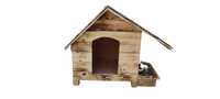 Къща за куче със стряха + купи;Колиба за кучета;Къщи за кученца-Ретро