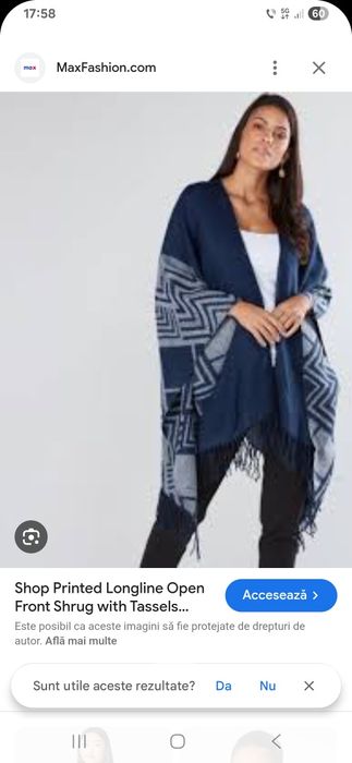 Lot 2 cardigane damă tip poncho, impecabile, material calitate