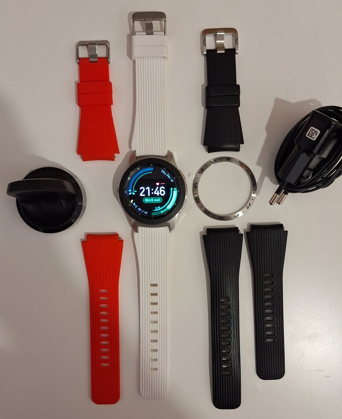 Samsung Galaxy Watch SM-R800, 3 bratari, inel, 46 mm, 1.5 Gb Ram