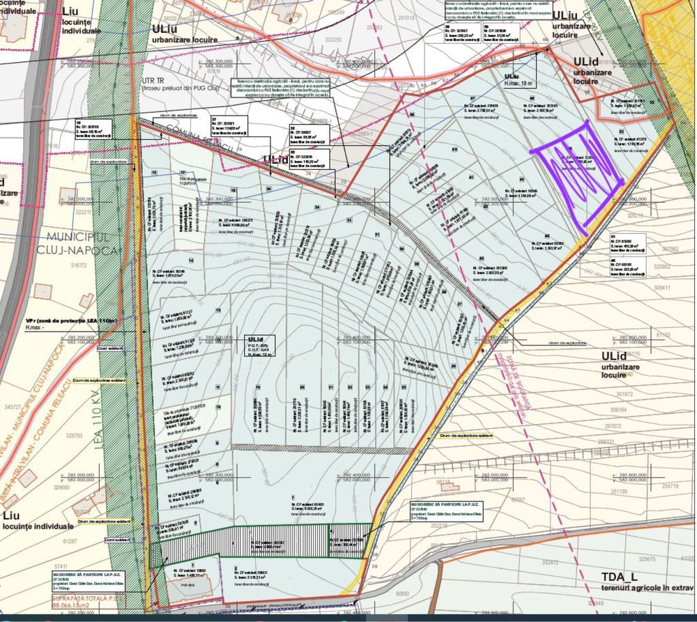 Teren intravilan, 2900 mp, zona Făget, aparținând UAT Feleacu