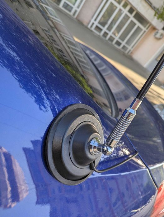 Antena CB + Baza Magnetica + Prindere Fluture Rabatabila + Cablu Talpa