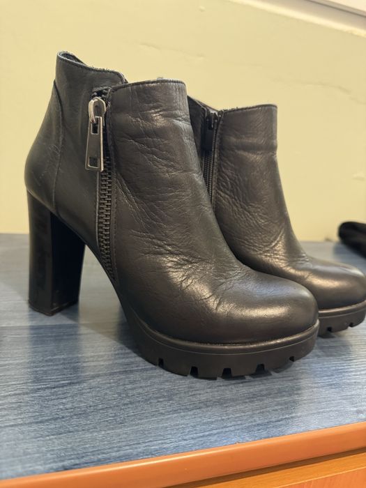 Боти на ток естествена кожа