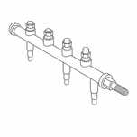 Rampa injectoare Opel Astra H [Fabr 2004-2009] 55197372 1.9 CDTI Z19DT