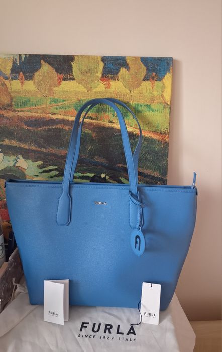 Чанта Furla естествена кожа