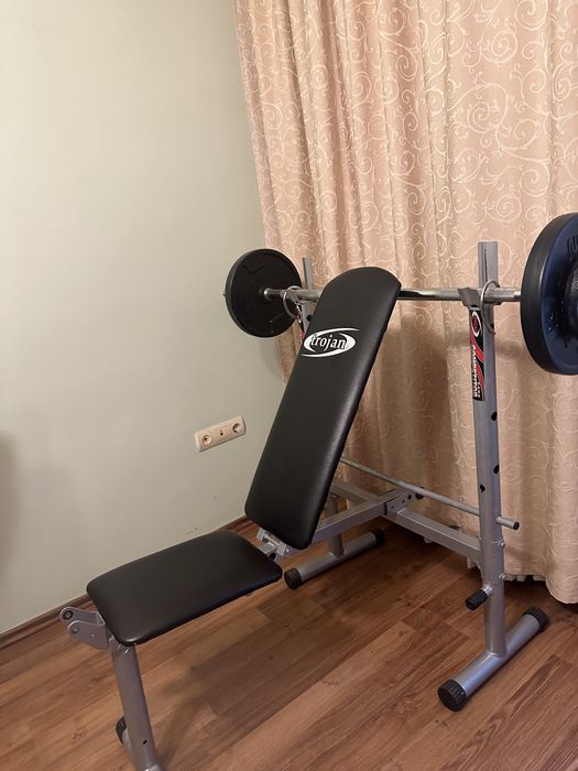 Vand banca, suport si bara fitness robusta greutati 10kg(2bucati)