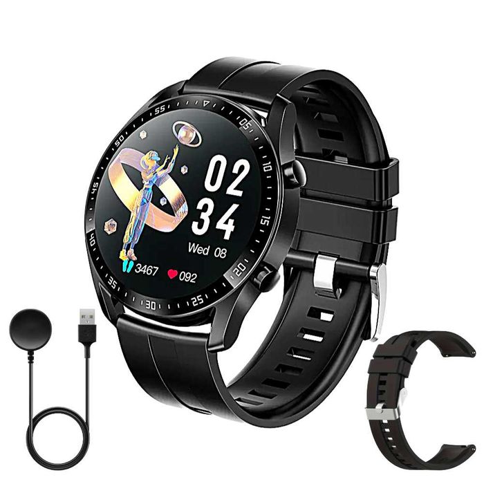 Ceas Smartwatch Elegant si Bratara Fitness 1.3 Display IPS Full Touch
