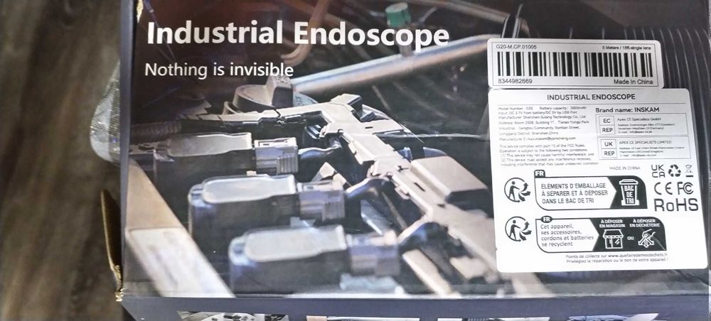 ENDOSCOP INDUSTRIAL.Imagine hd,cablu 5m.incarcare prin usb